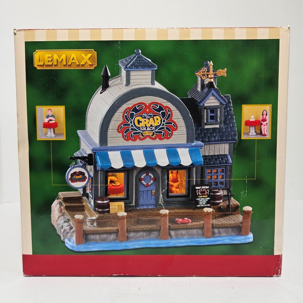 Lemax Plymouth Village The Crab Shack Lighted Building 05630 Seafood Restaurant